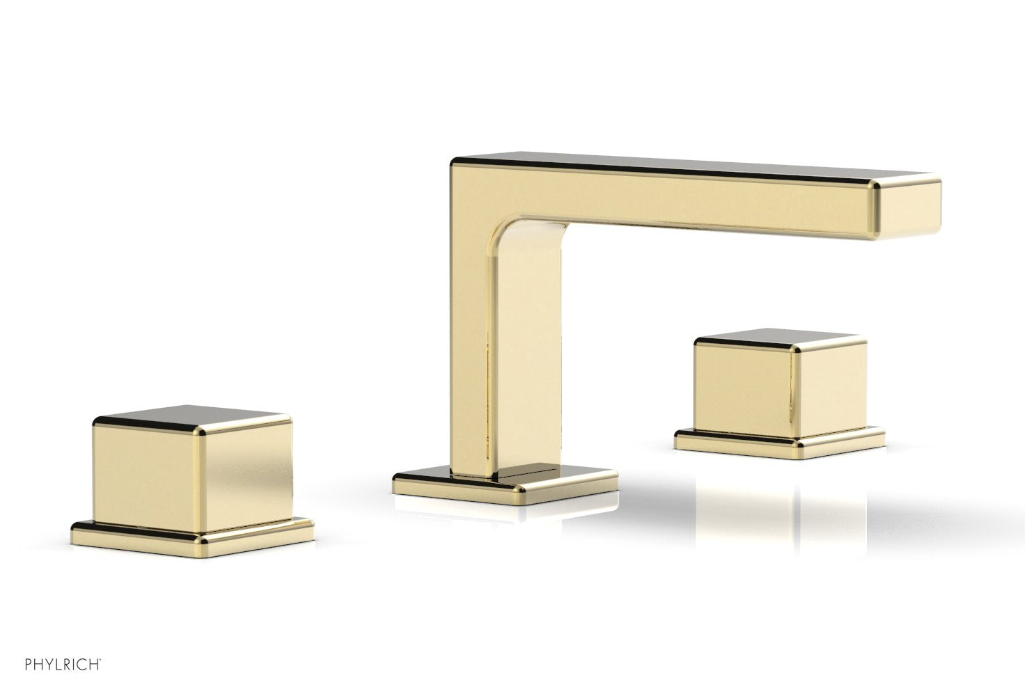 Phylrich MIX Widespread Faucet - Cube Handles 4-1/4" Height