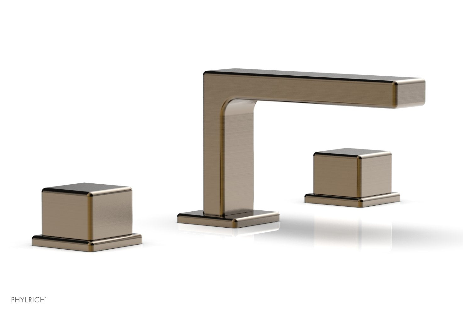 Phylrich MIX Widespread Faucet - Cube Handles 4-1/4" Height
