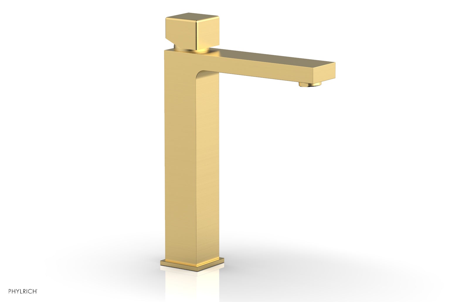 Phylrich MIX Single Hole Lavatory Faucet, Tall - Cube Handle