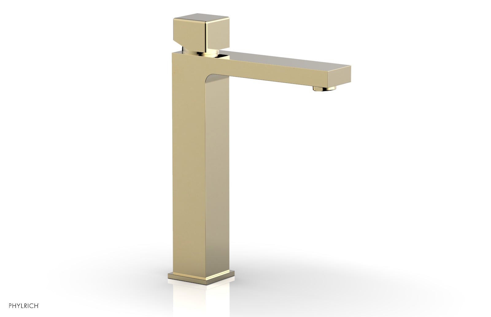 Phylrich MIX Single Hole Lavatory Faucet, Tall - Cube Handle