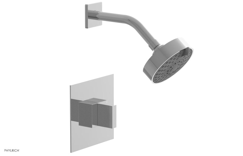polished chrome shower set