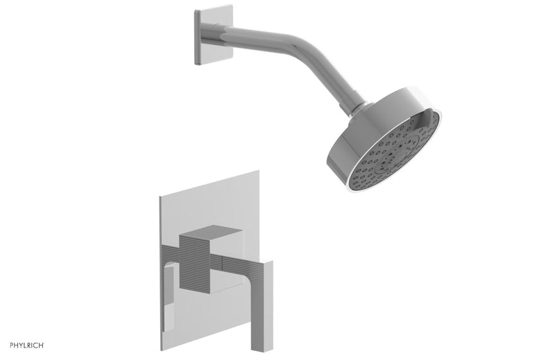 polished chrome shower set