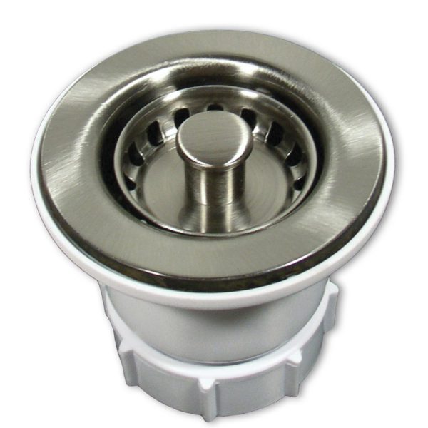 brushed nickel sink drain strainer