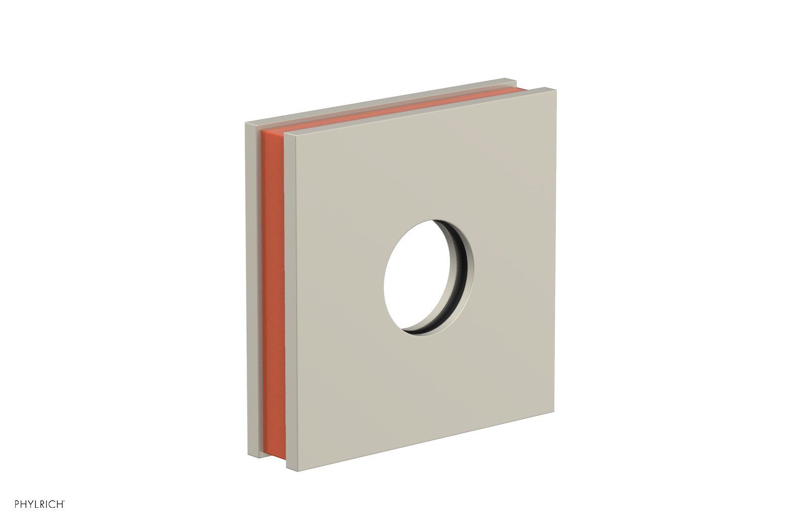 Phylrich JOLIE Square Flange with "Orange" Accent