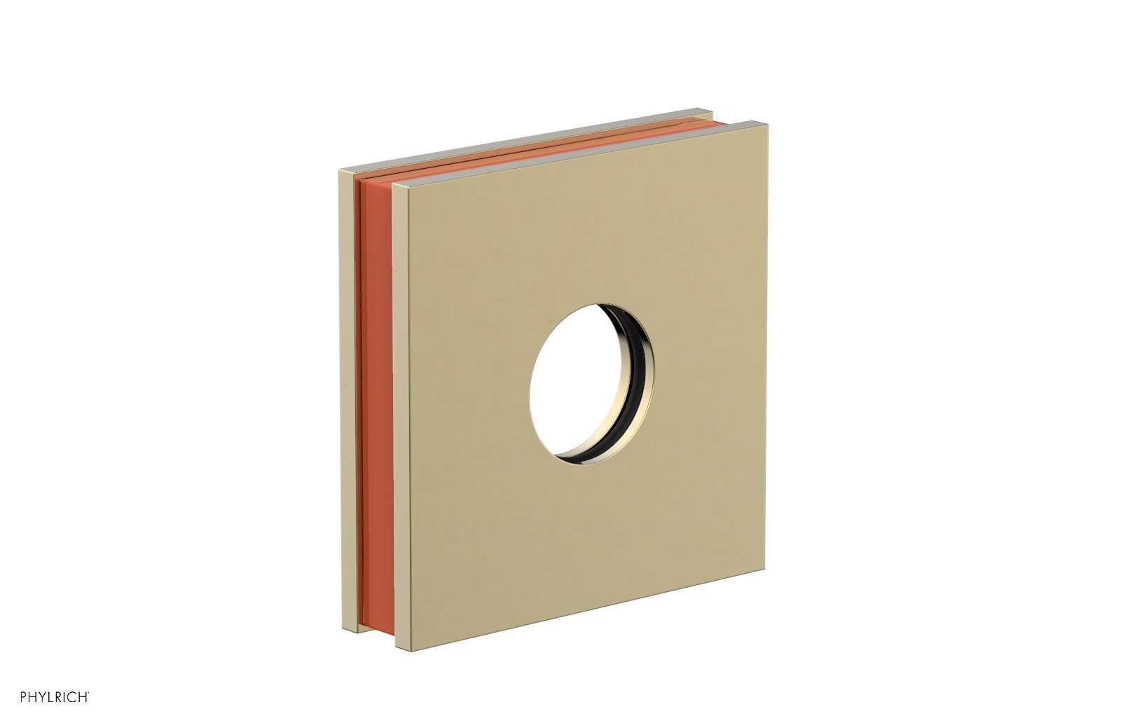 Phylrich JOLIE Square Flange with "Orange" Accent