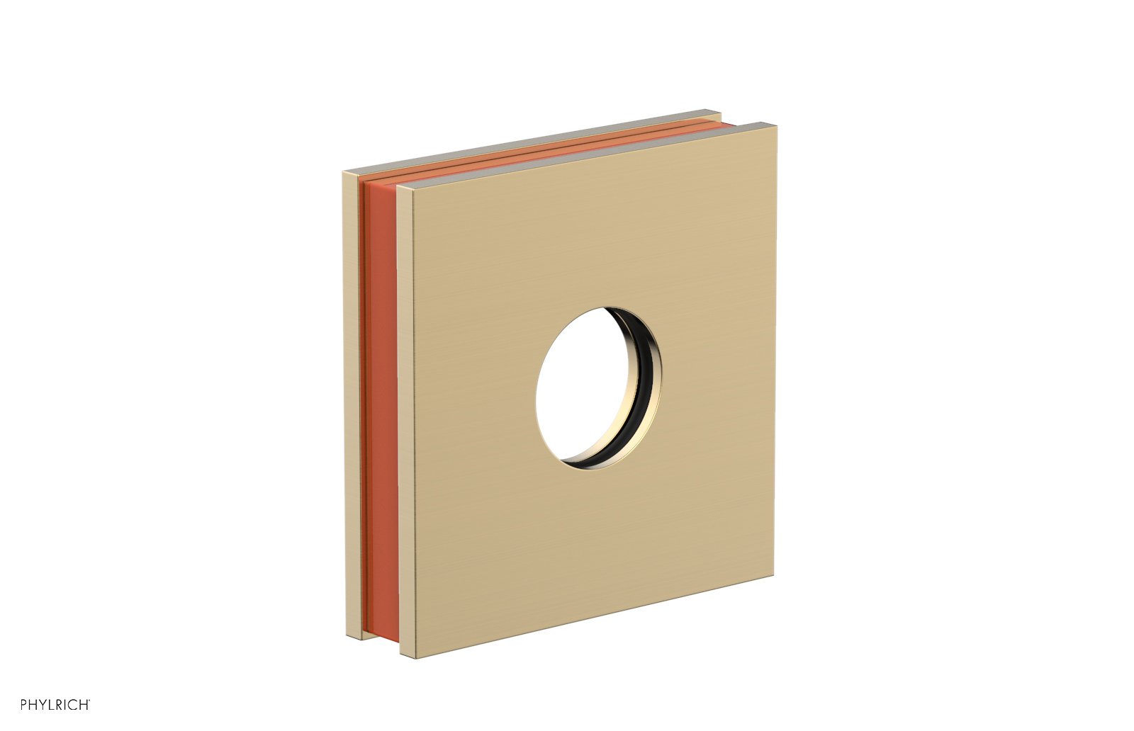 Phylrich JOLIE Square Flange with "Orange" Accent