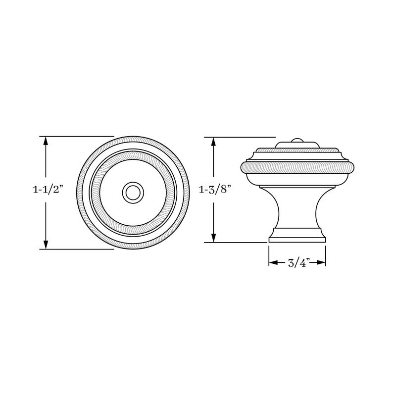 Knob dimension