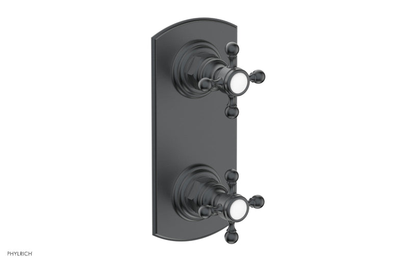 Phylrich HEX TRADITIONAL 1/2" Thermostatic Valve with Volume Control or Diverter Cross Handles