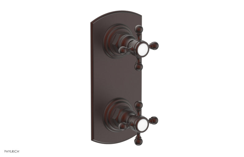 Phylrich HEX TRADITIONAL 1/2" Thermostatic Valve with Volume Control or Diverter Cross Handles