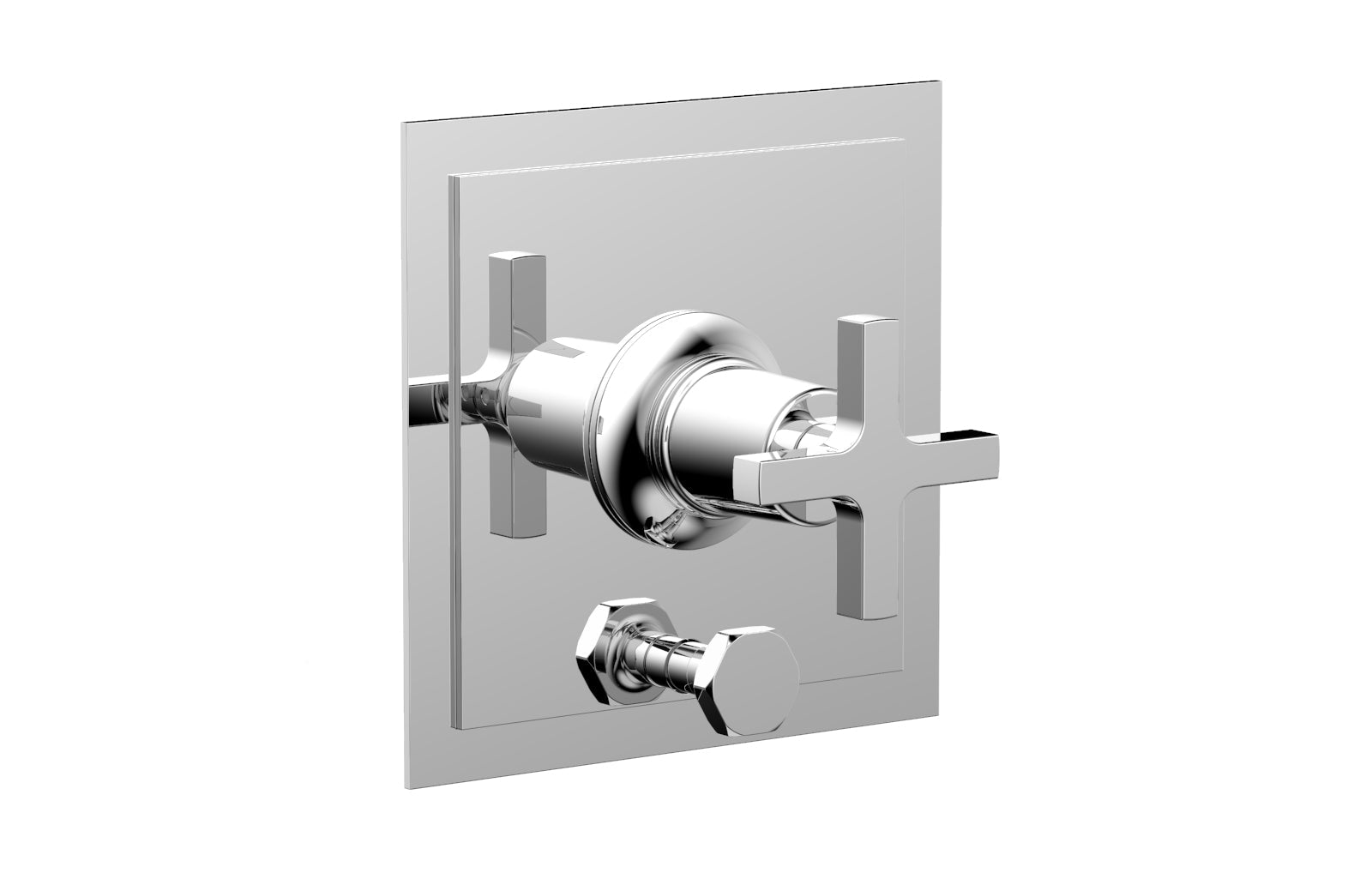 polished chrome shower plate