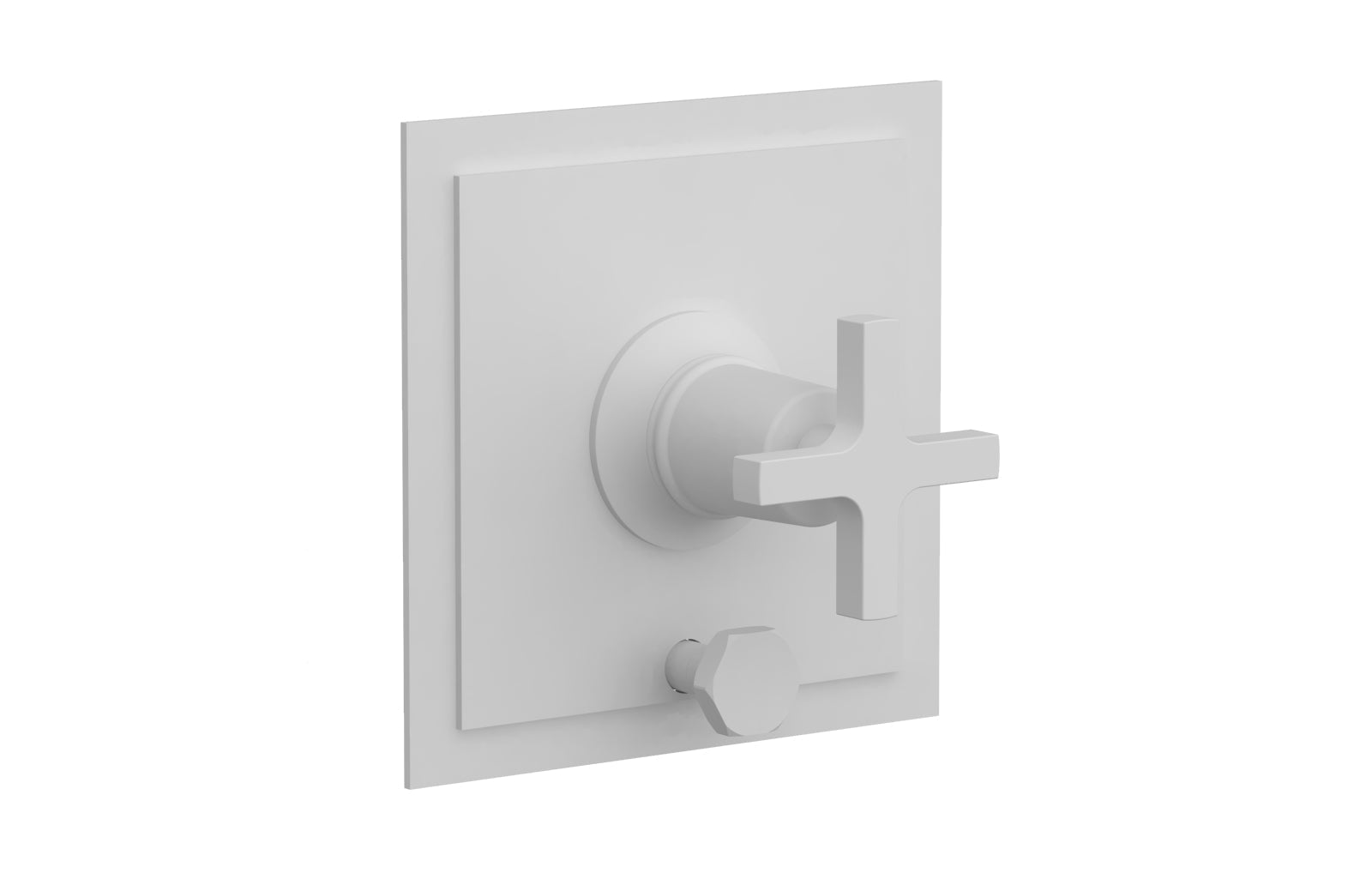 Phylrich HEX MODERN Pressure Balance Shower Plate with Diverter and Handle Trim Set - Cross Handle