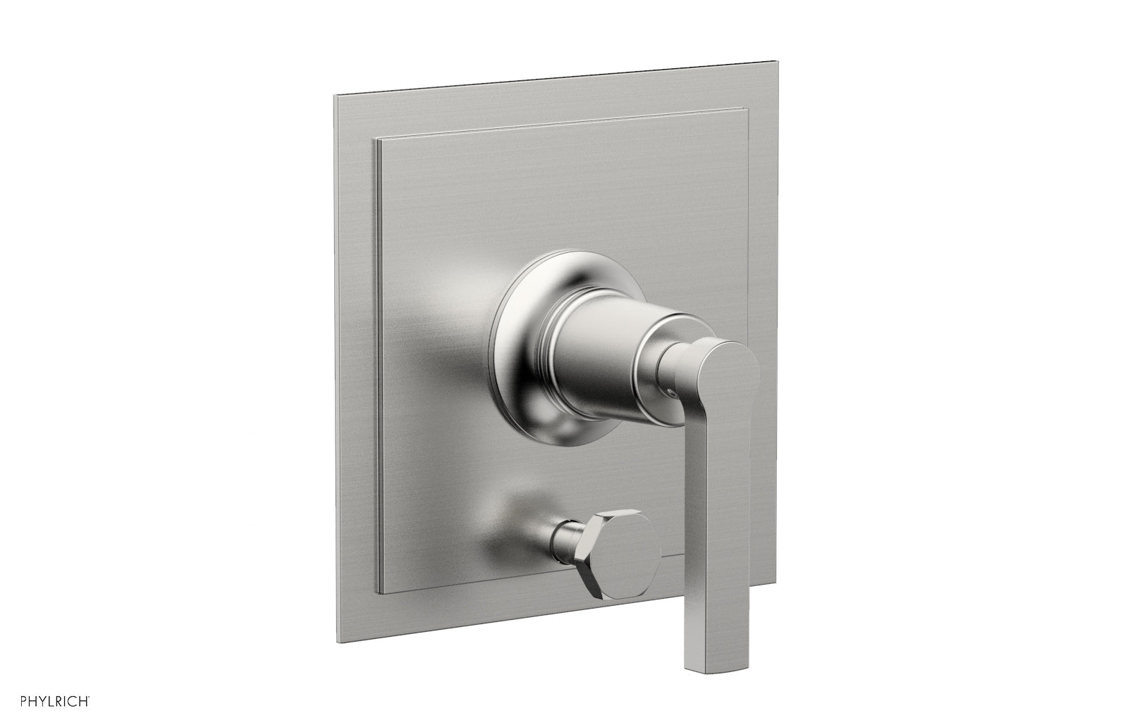 Phylrich HEX MODERN Pressure Balance Shower Plate with Diverter and Handle Trim Set