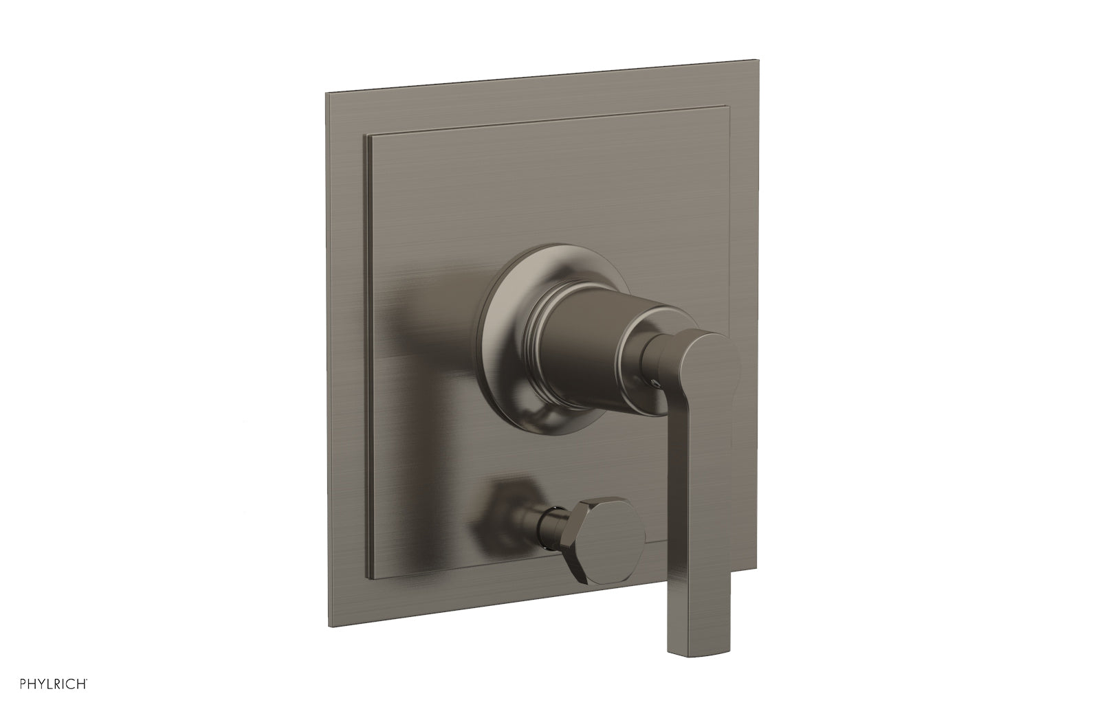 Phylrich HEX MODERN Pressure Balance Shower Plate with Diverter and Handle Trim Set