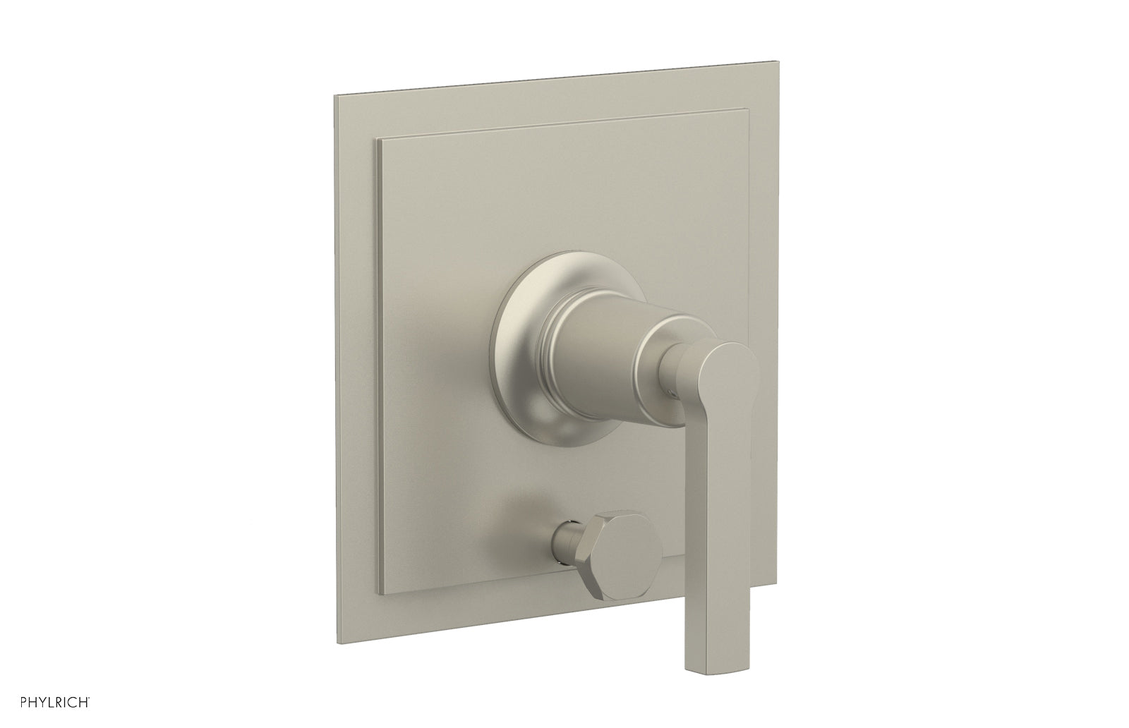 Phylrich HEX MODERN Pressure Balance Shower Plate with Diverter and Handle Trim Set