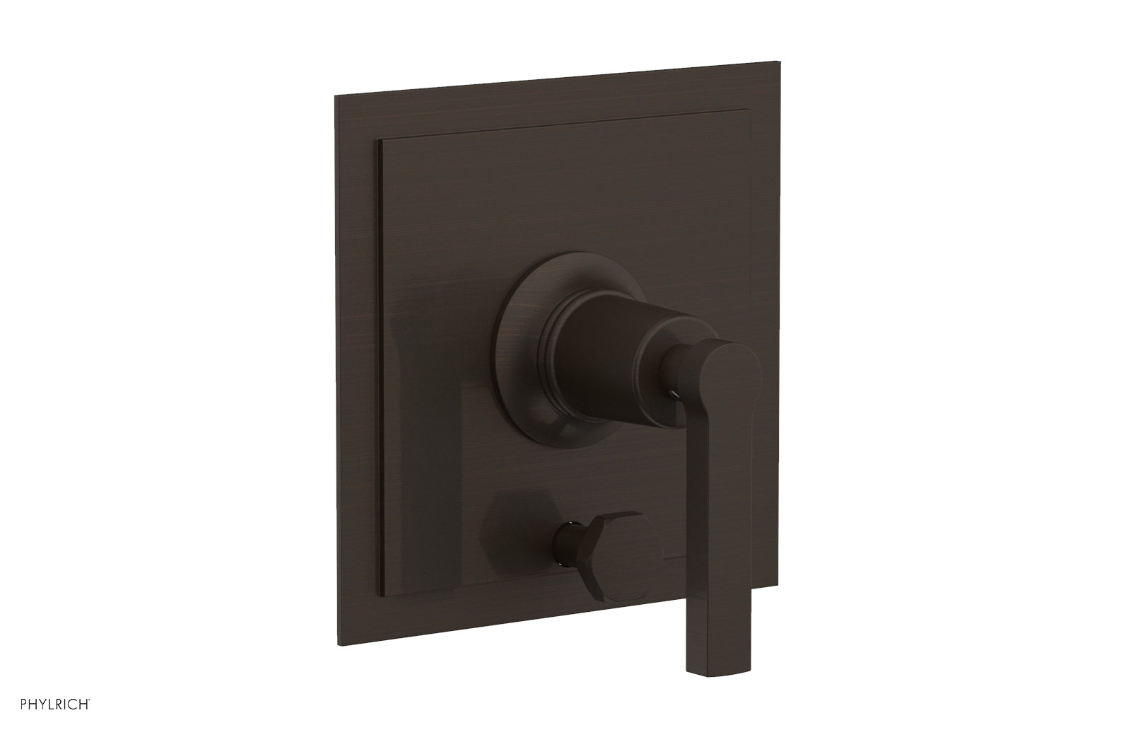 Phylrich HEX MODERN Pressure Balance Shower Plate with Diverter and Handle Trim Set