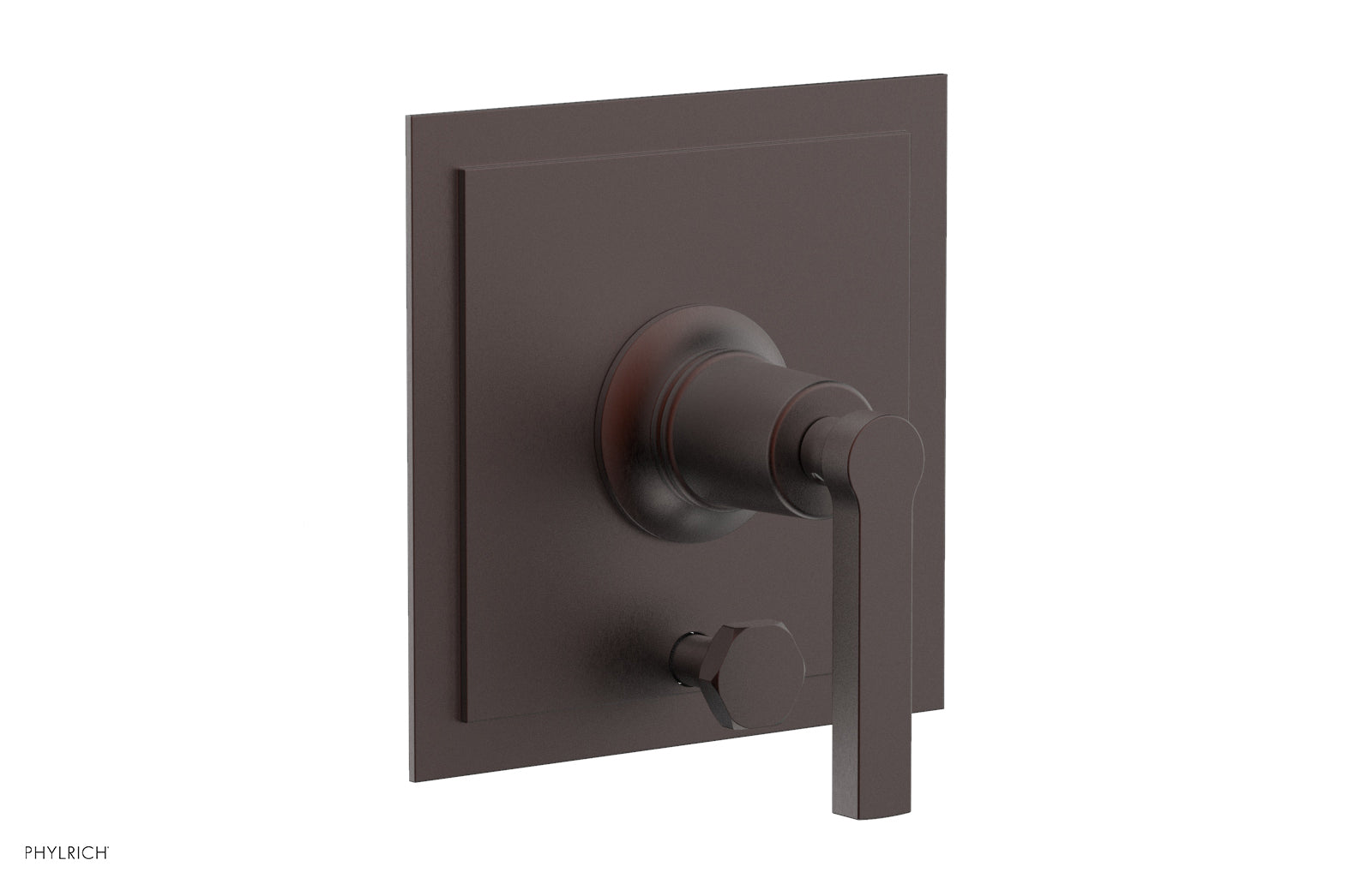 Phylrich HEX MODERN Pressure Balance Shower Plate with Diverter and Handle Trim Set