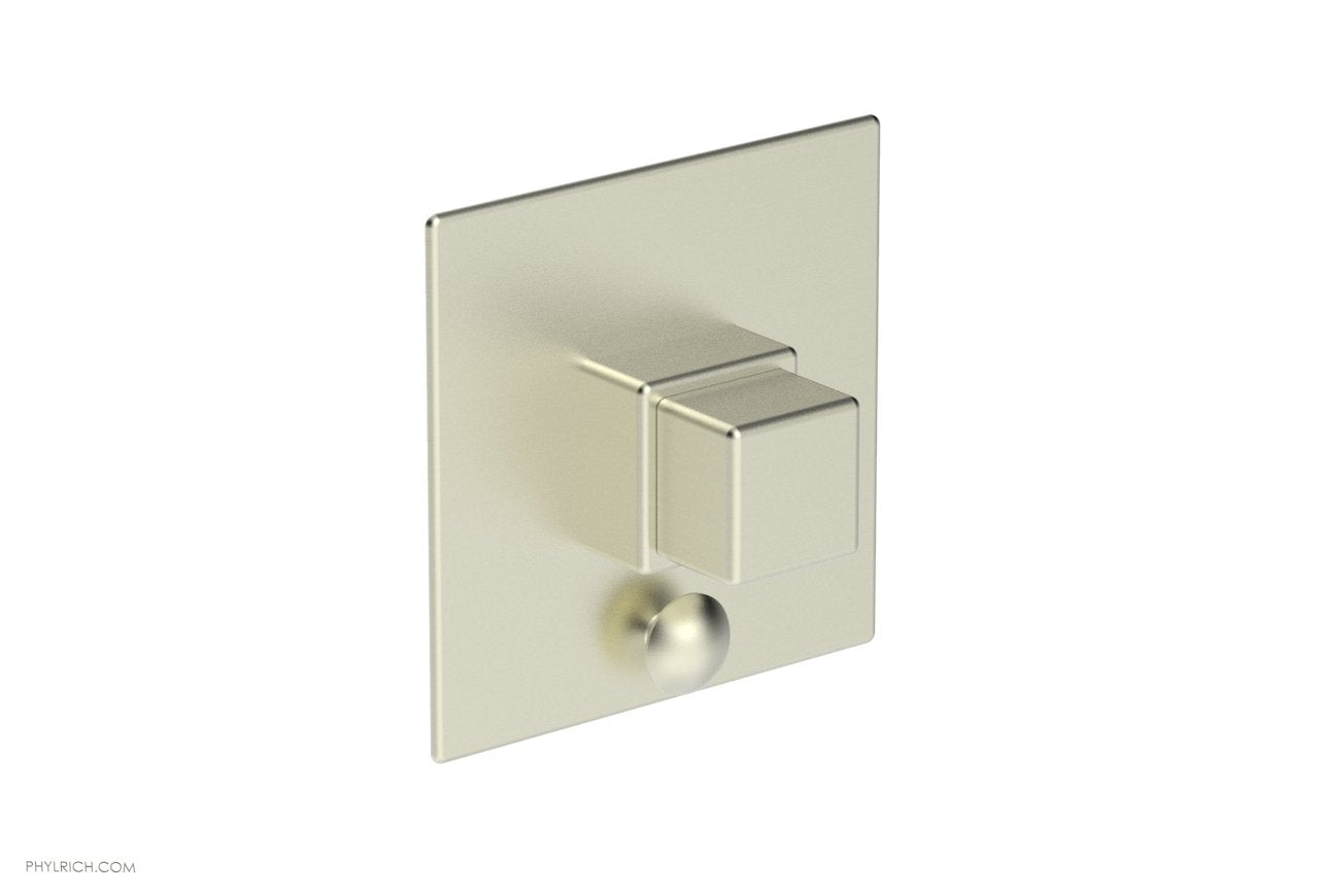 Phylrich MIX Pressure Balance Shower Plate with Diverter and Handle Trim Set - Cube Handle