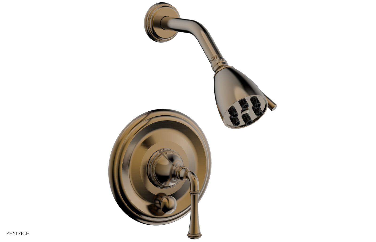 Phylrich COINED Pressure Balance Shower and Diverter Set (Less Spout), Lever Handle