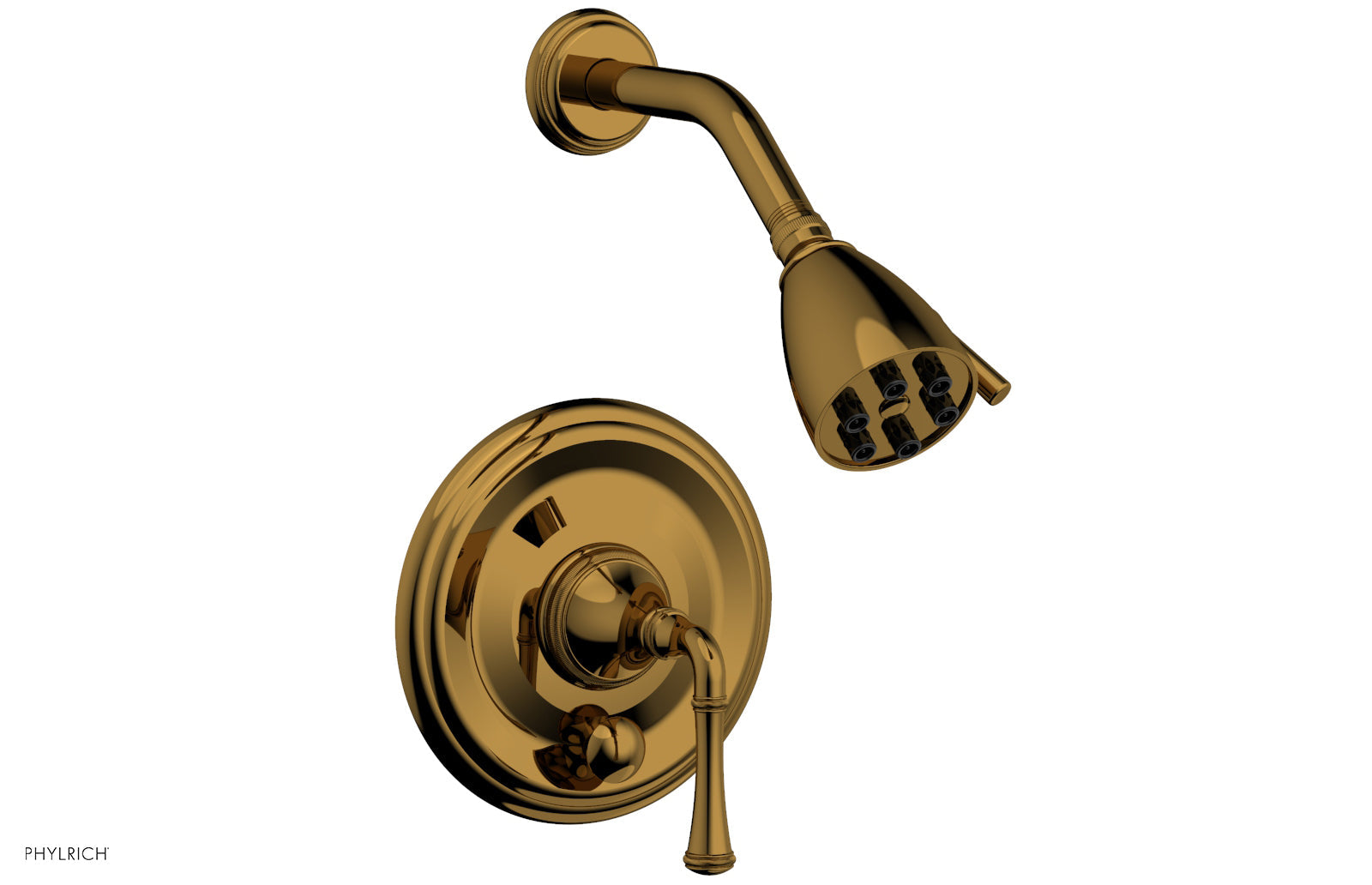 Phylrich COINED Pressure Balance Shower and Diverter Set (Less Spout), Lever Handle