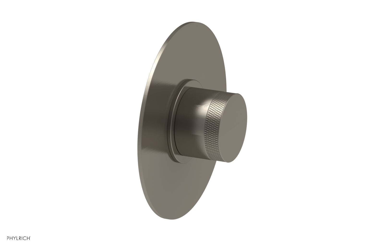 Phylrich BASIC II 1/2" Mini Thermostatic Round Shower Trim - Knurled Handle