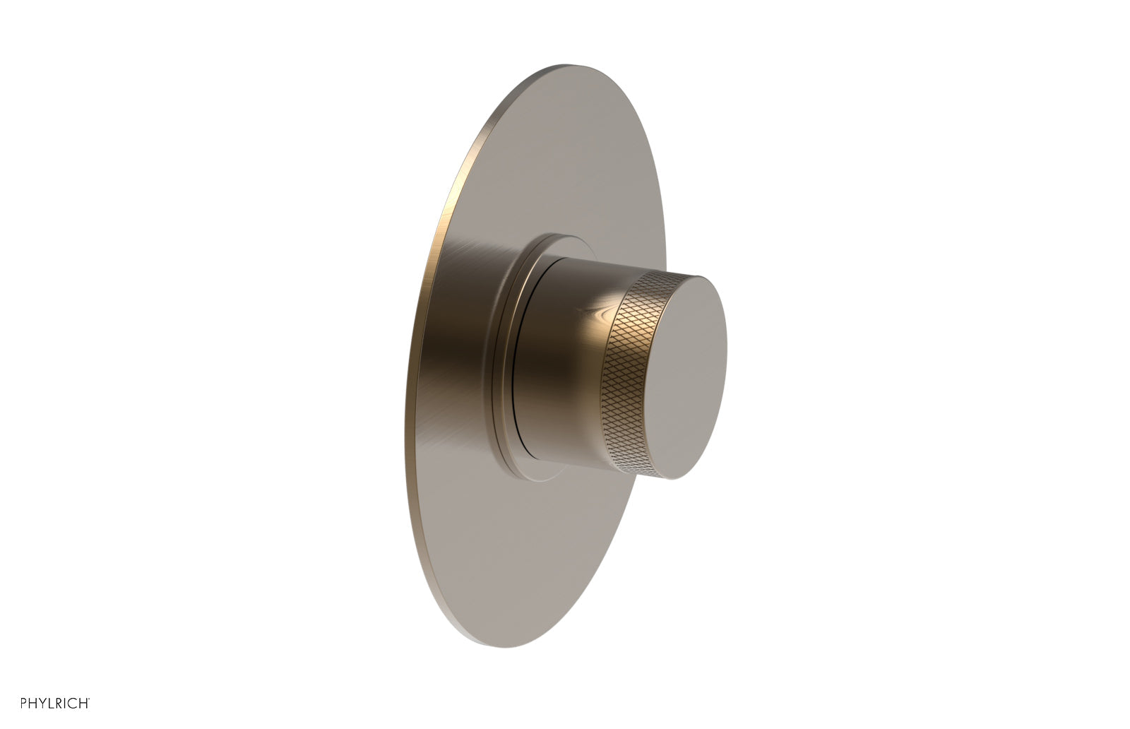Phylrich BASIC II 1/2" Mini Thermostatic Round Shower Trim - Knurled Handle