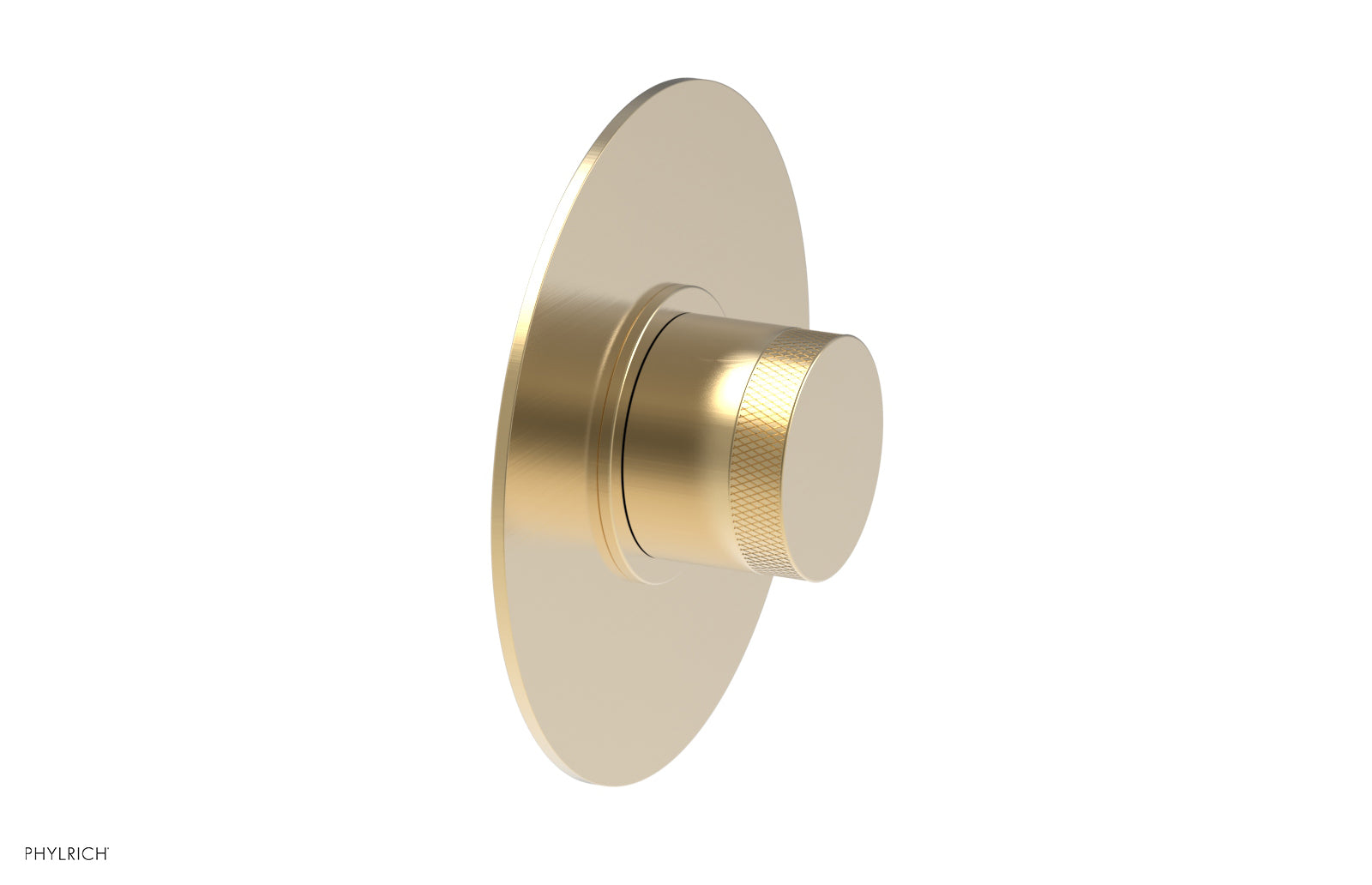 Phylrich BASIC II 1/2" Mini Thermostatic Round Shower Trim - Knurled Handle