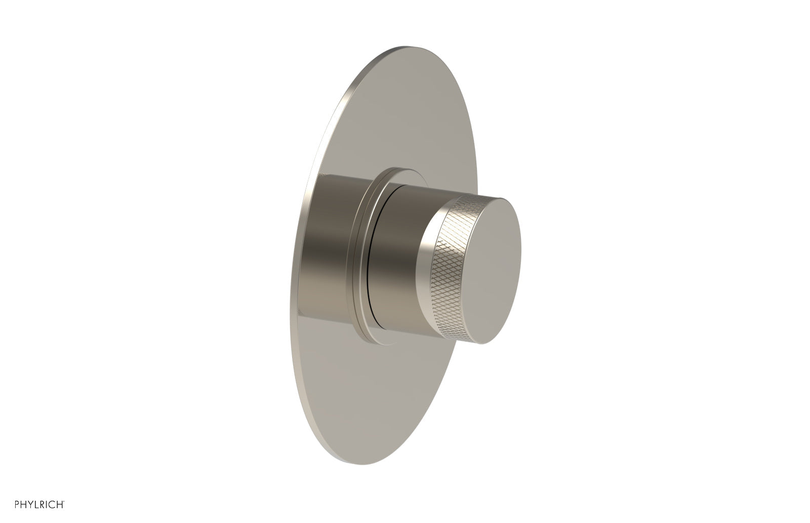 Phylrich BASIC II 1/2" Mini Thermostatic Round Shower Trim - Knurled Handle
