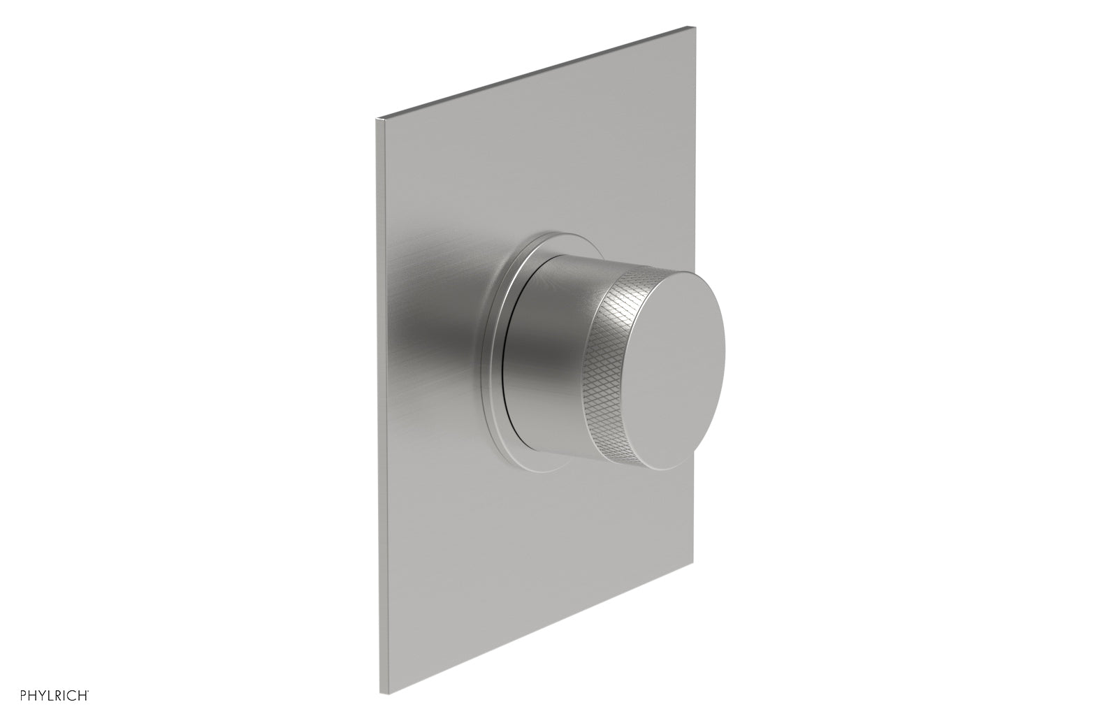 Phylrich BASIC II 1/2" Mini Thermostatic Square Shower Trim Knurled Handle