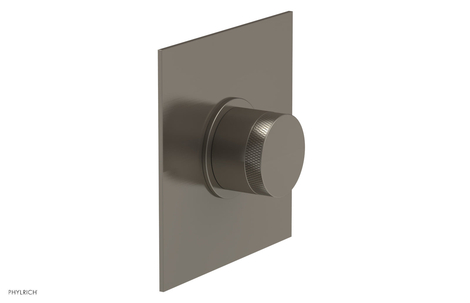 Phylrich BASIC II 1/2" Mini Thermostatic Square Shower Trim Knurled Handle