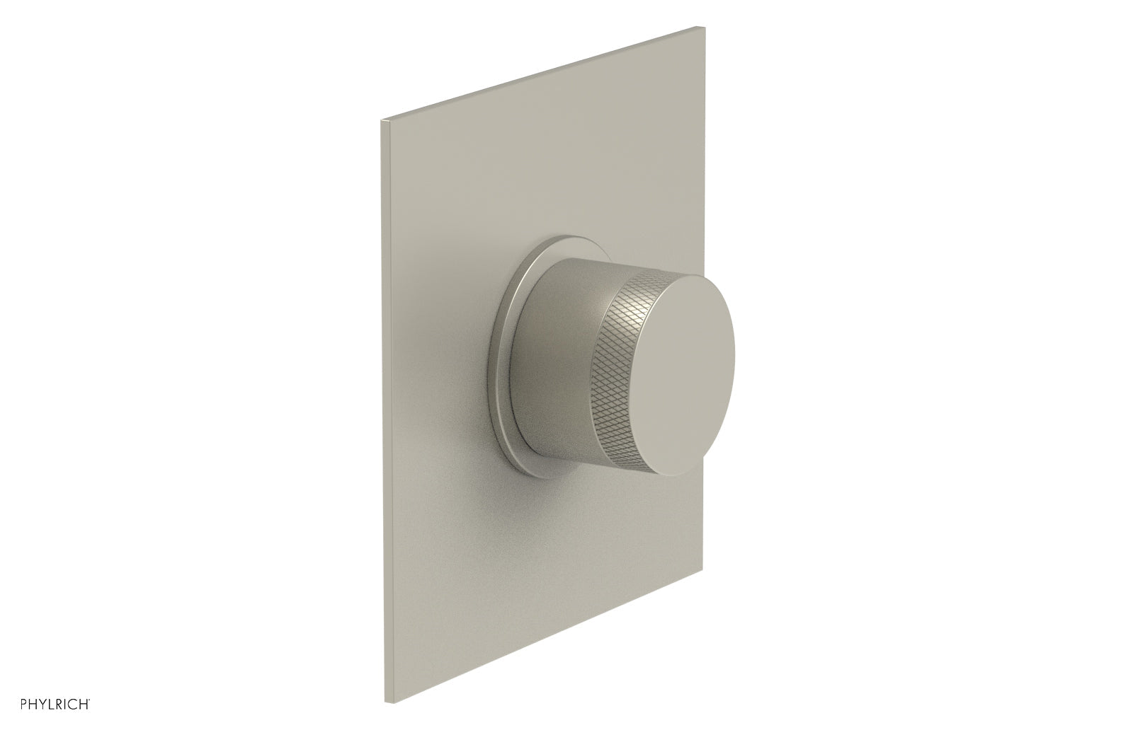 Phylrich BASIC II 1/2" Mini Thermostatic Square Shower Trim Knurled Handle