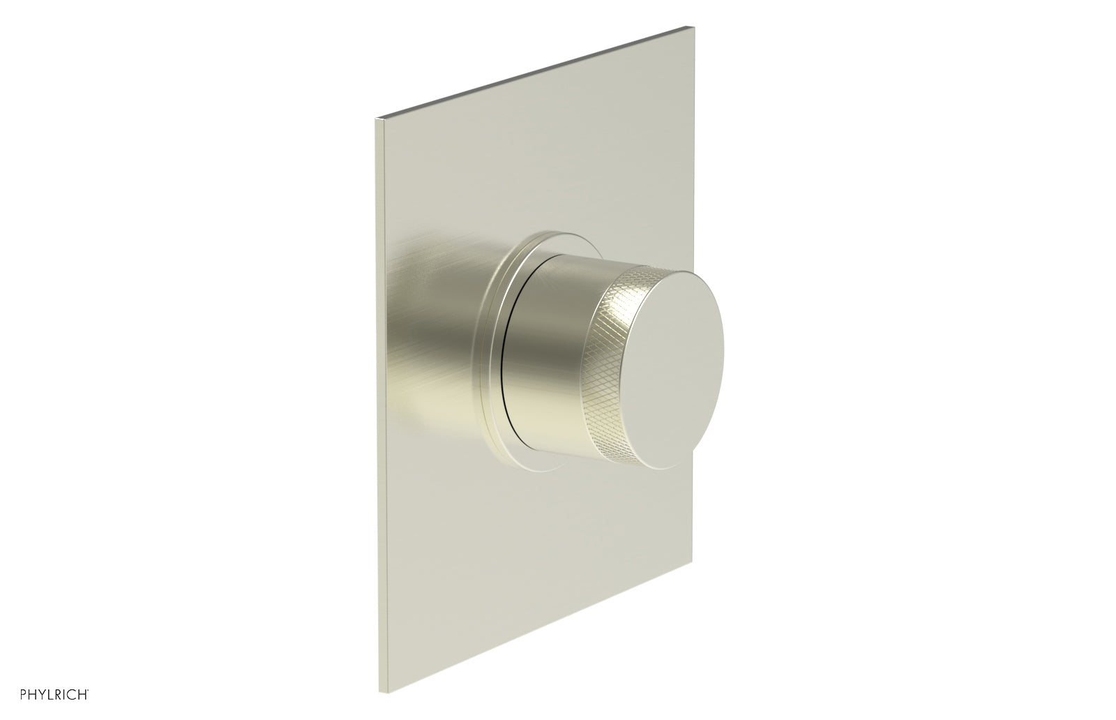 Phylrich BASIC II 1/2" Mini Thermostatic Square Shower Trim Knurled Handle