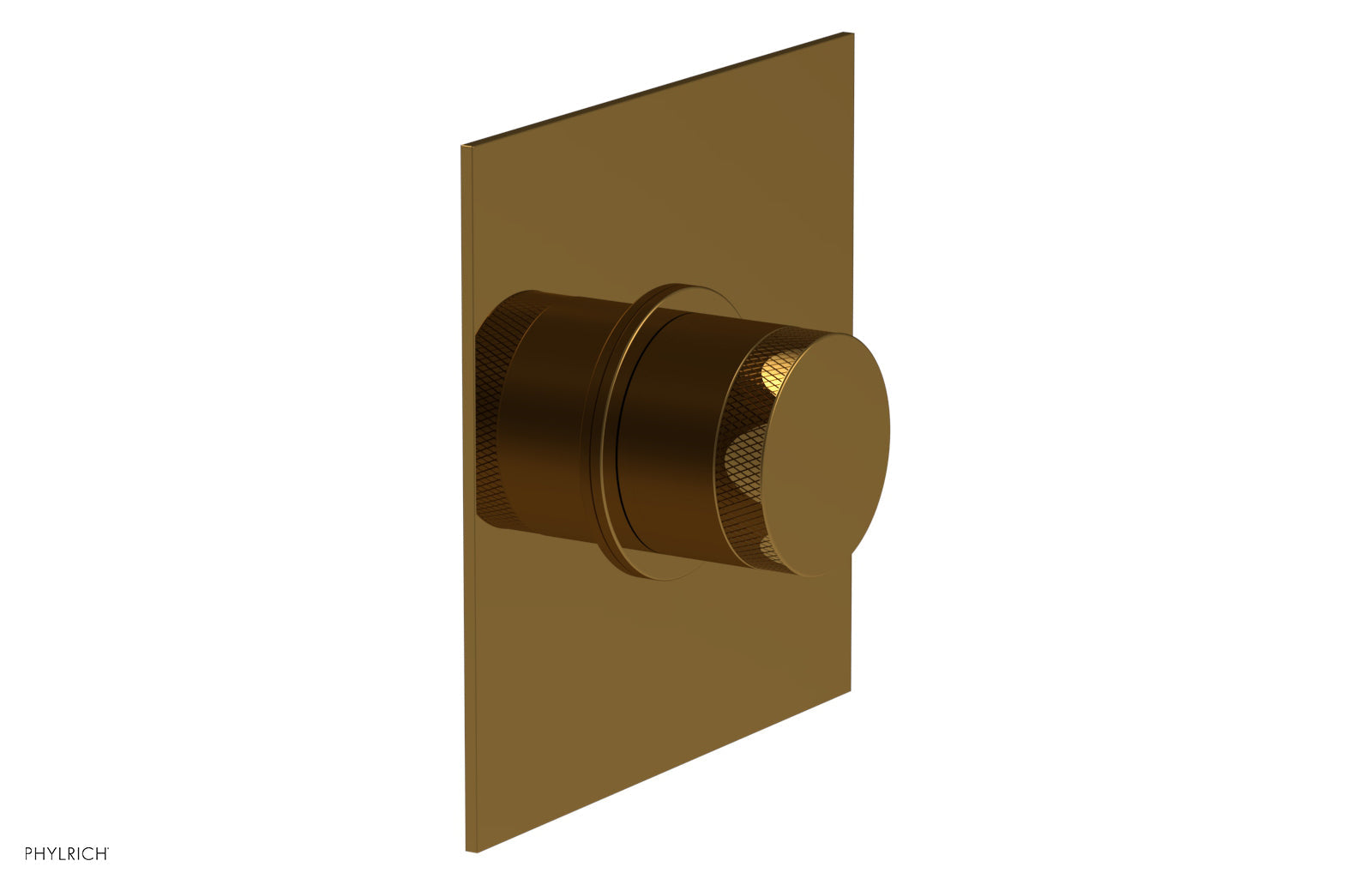 Phylrich BASIC II 1/2" Mini Thermostatic Square Shower Trim Knurled Handle
