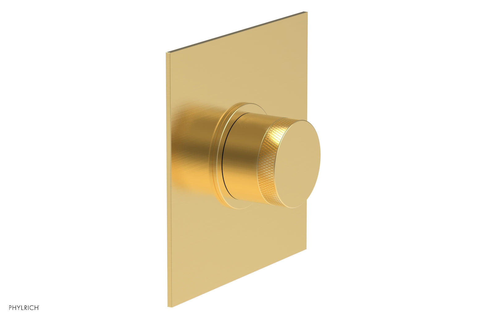 Phylrich BASIC II 1/2" Mini Thermostatic Square Shower Trim Knurled Handle