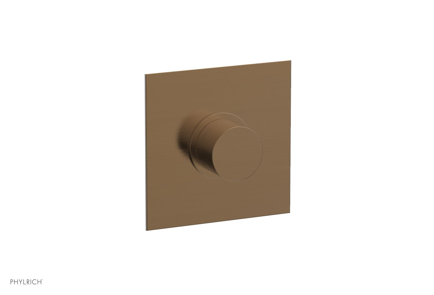 Phylrich BASIC II 1/2" Mini Thermostatic Square Shower Trim Smooth Handle