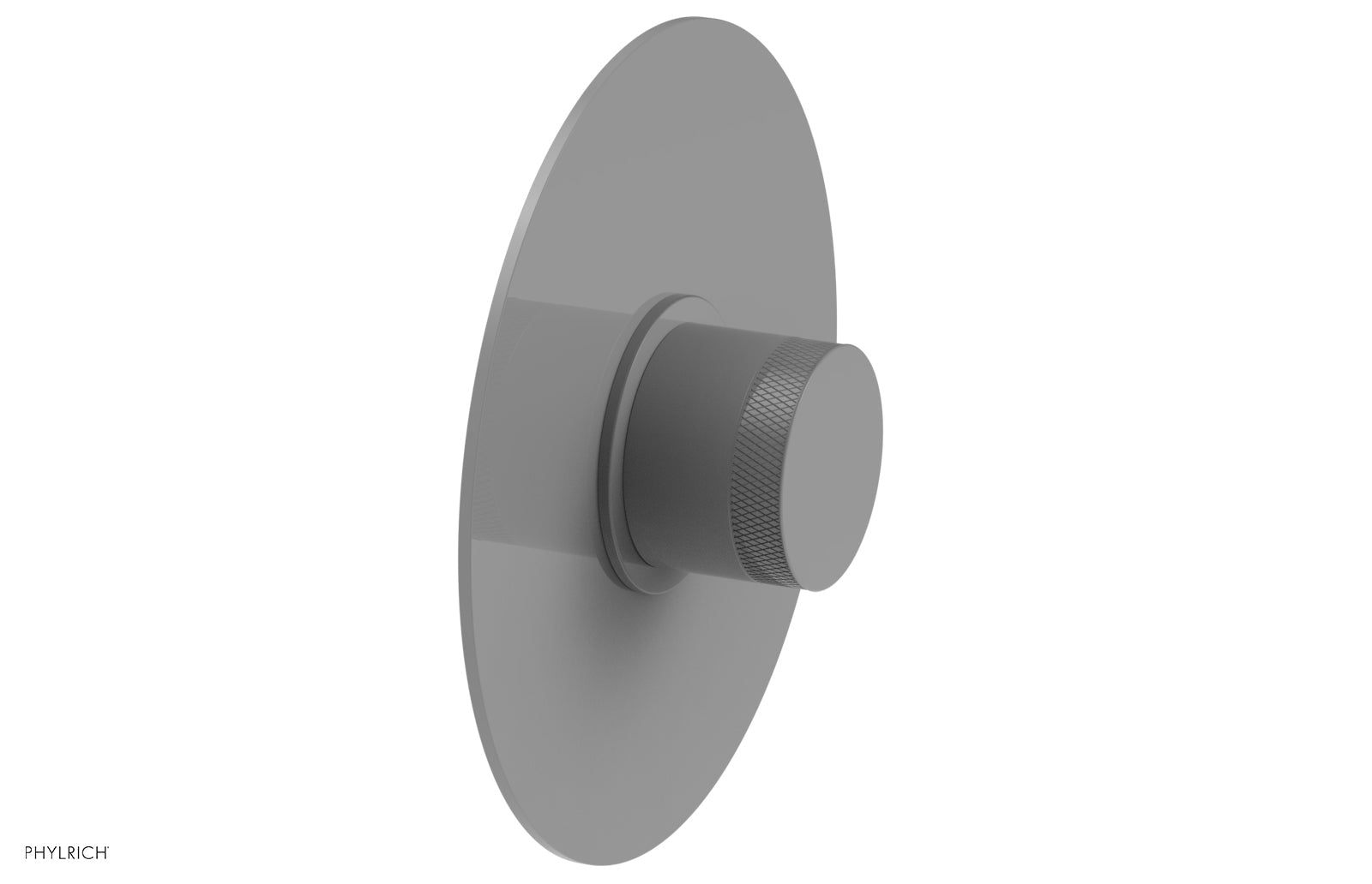 Phylrich BASIC II Pressure Balance Round Shower Plate & Handle Trim, Knurled Handle