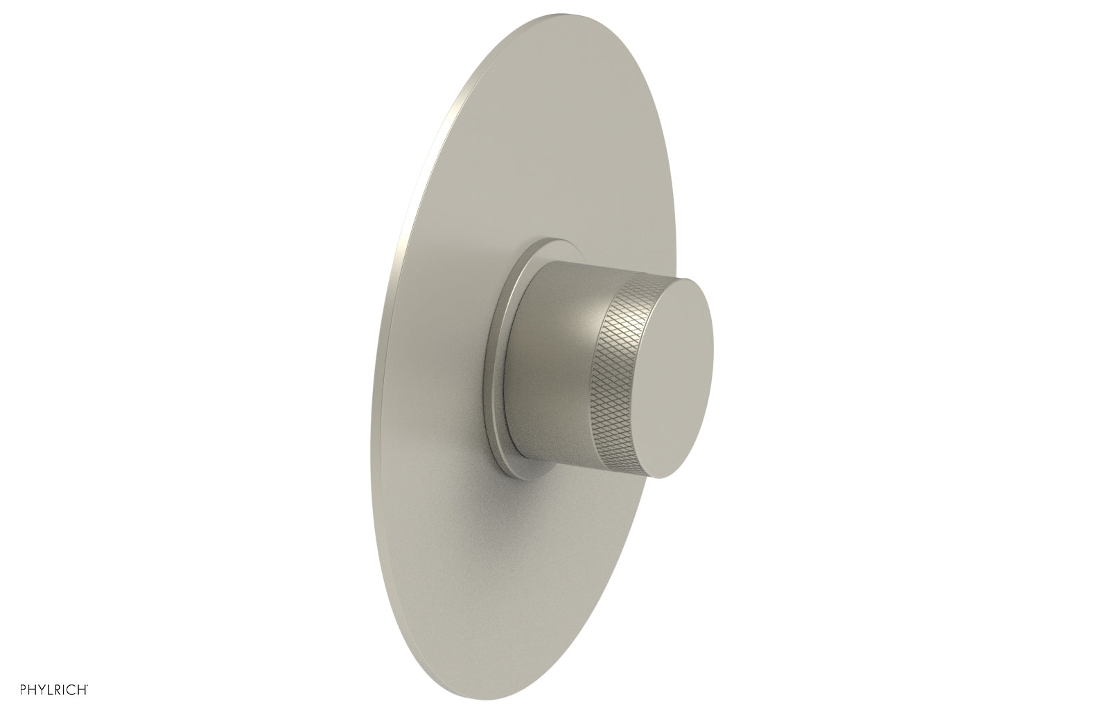 Phylrich BASIC II Pressure Balance Round Shower Plate & Handle Trim, Knurled Handle