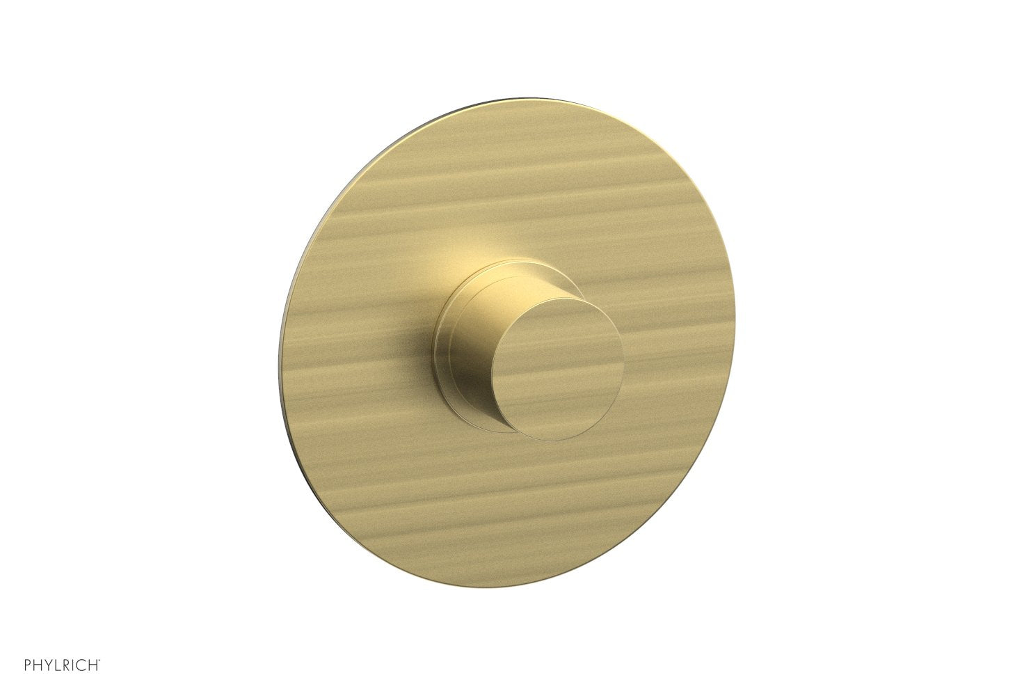 Phylrich BASIC II Pressure Balance Round Shower Plate & Handle Trim, Smooth Handle