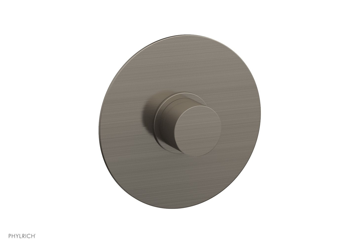 Phylrich BASIC II Pressure Balance Round Shower Plate & Handle Trim, Smooth Handle