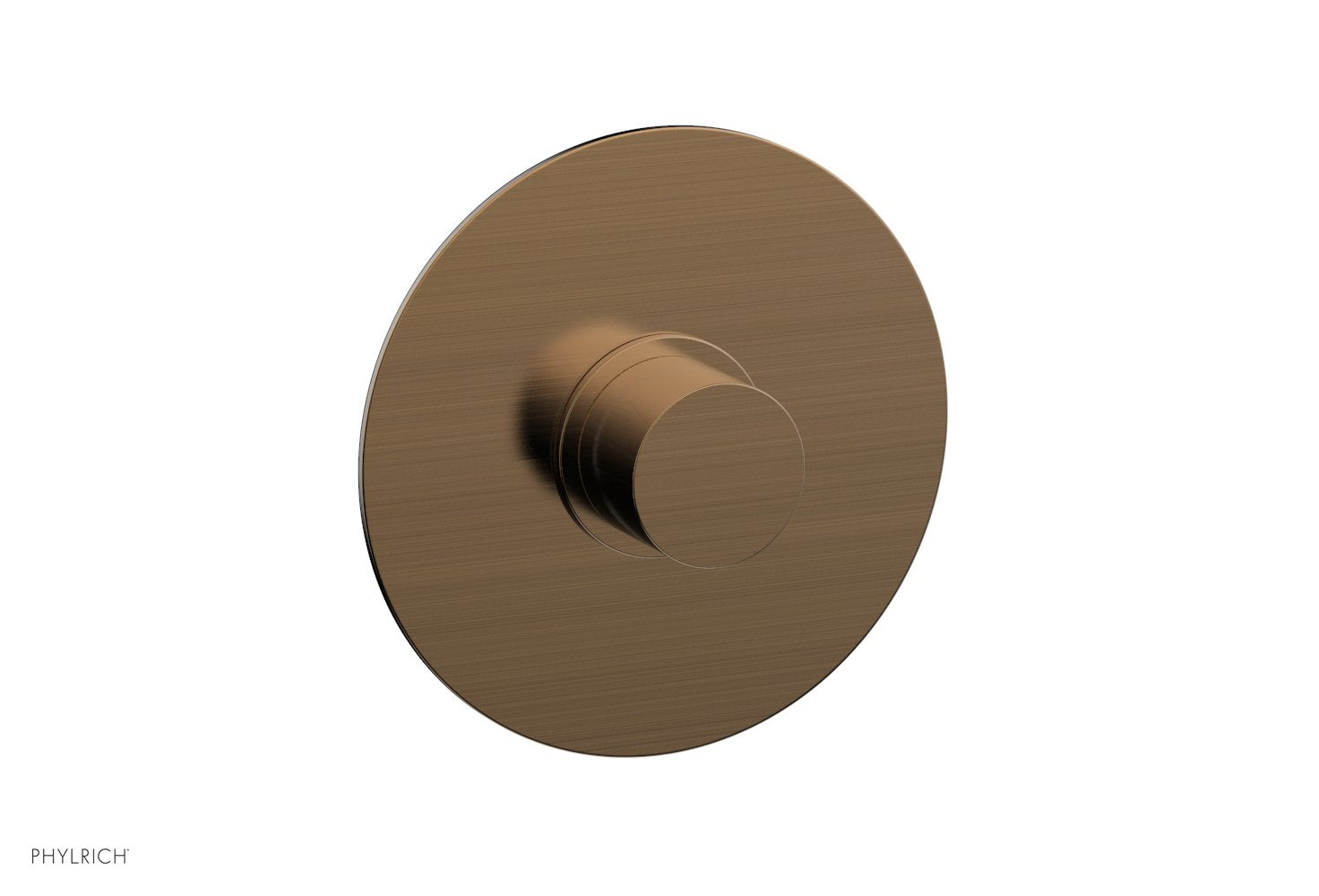 Phylrich BASIC II Pressure Balance Round Shower Plate & Handle Trim, Smooth Handle