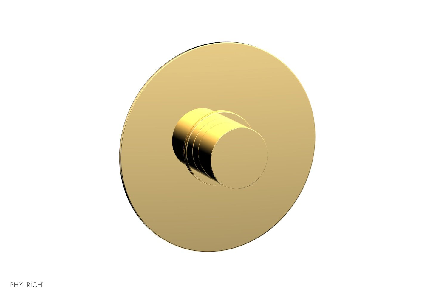 Phylrich BASIC II Pressure Balance Round Shower Plate & Handle Trim, Smooth Handle