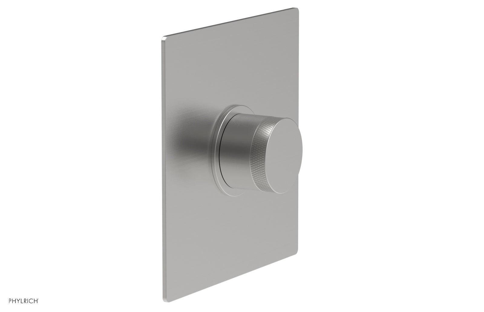 Phylrich BASIC II 3/4" Thermostatic Square Shower Trim, Knurled Handle