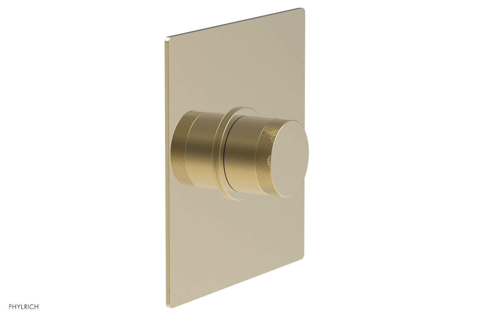 Phylrich BASIC II 3/4" Thermostatic Square Shower Trim, Knurled Handle