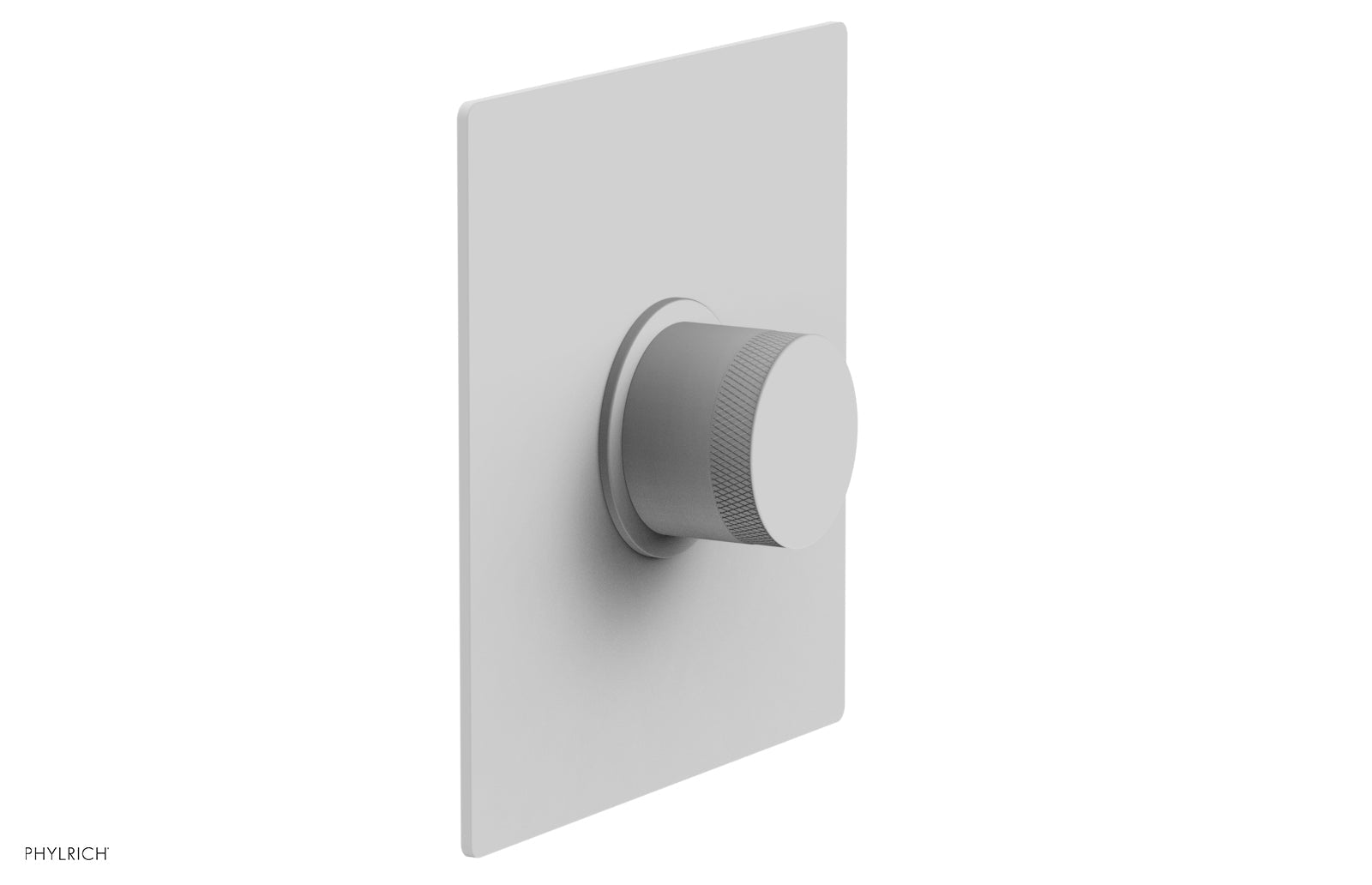 Phylrich BASIC II 3/4" Thermostatic Square Shower Trim, Knurled Handle