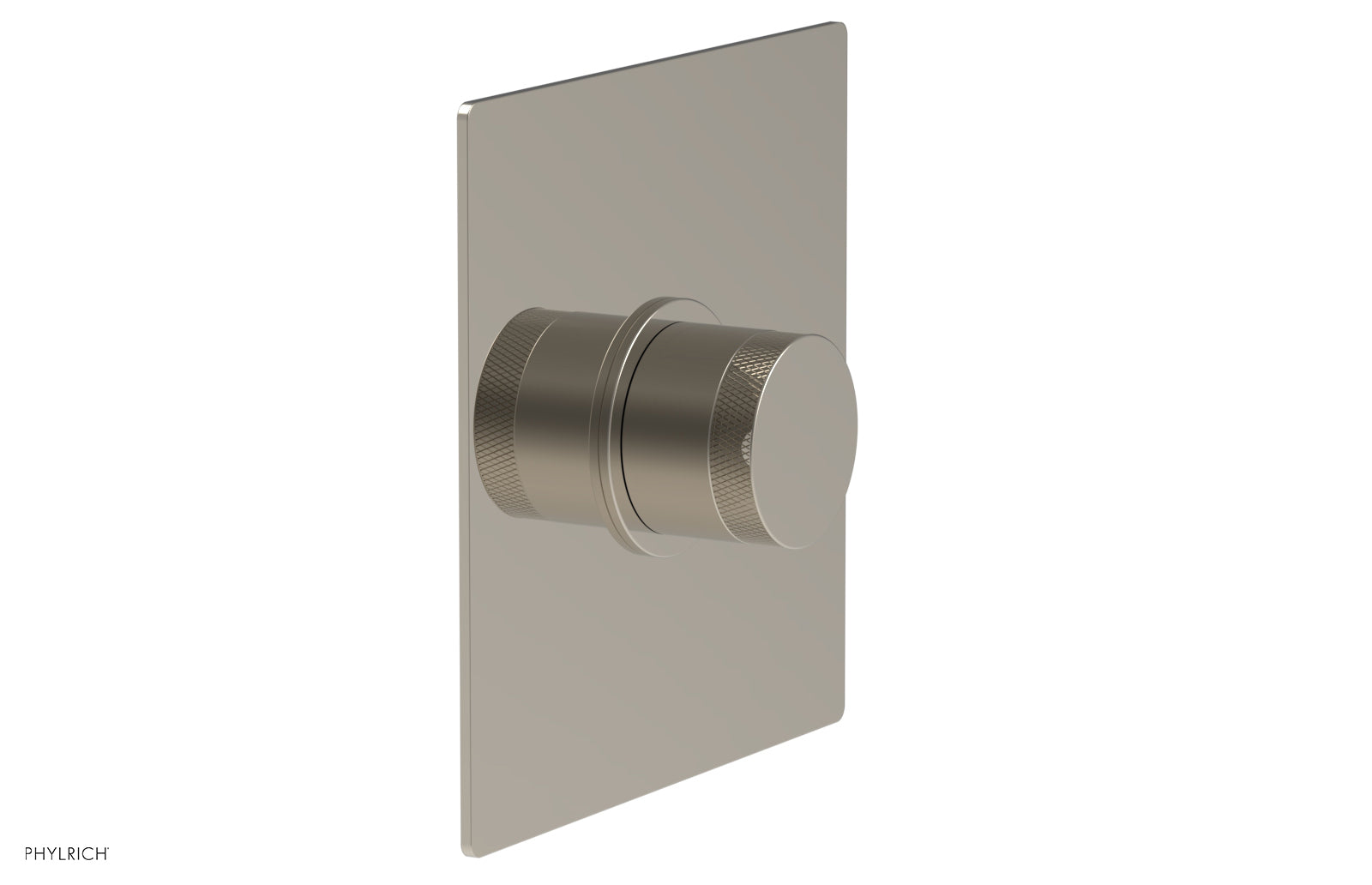 Phylrich BASIC II 3/4" Thermostatic Square Shower Trim, Knurled Handle