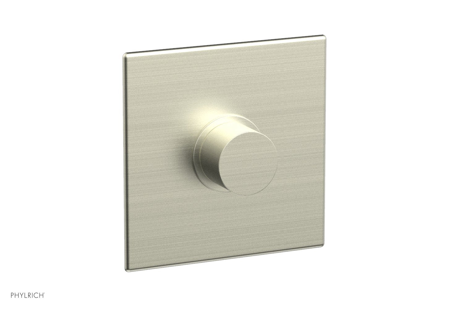 Phylrich BASIC II 3/4" Thermostatic Square Shower Trim, Smooth Handle