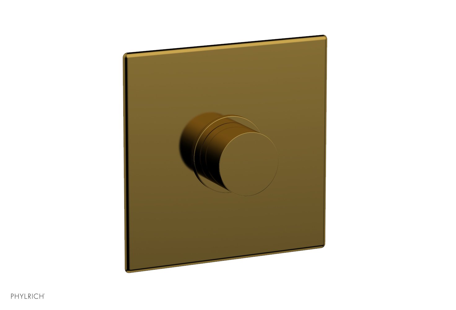 Phylrich BASIC II 3/4" Thermostatic Square Shower Trim, Smooth Handle