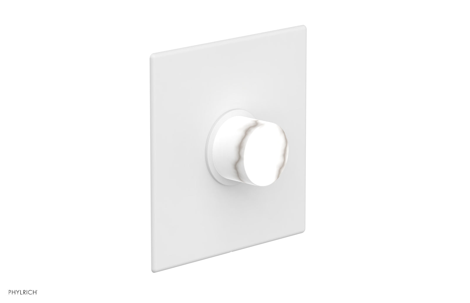 Phylrich BASIC II 3/4" Thermostatic Shower Trim - White Marble