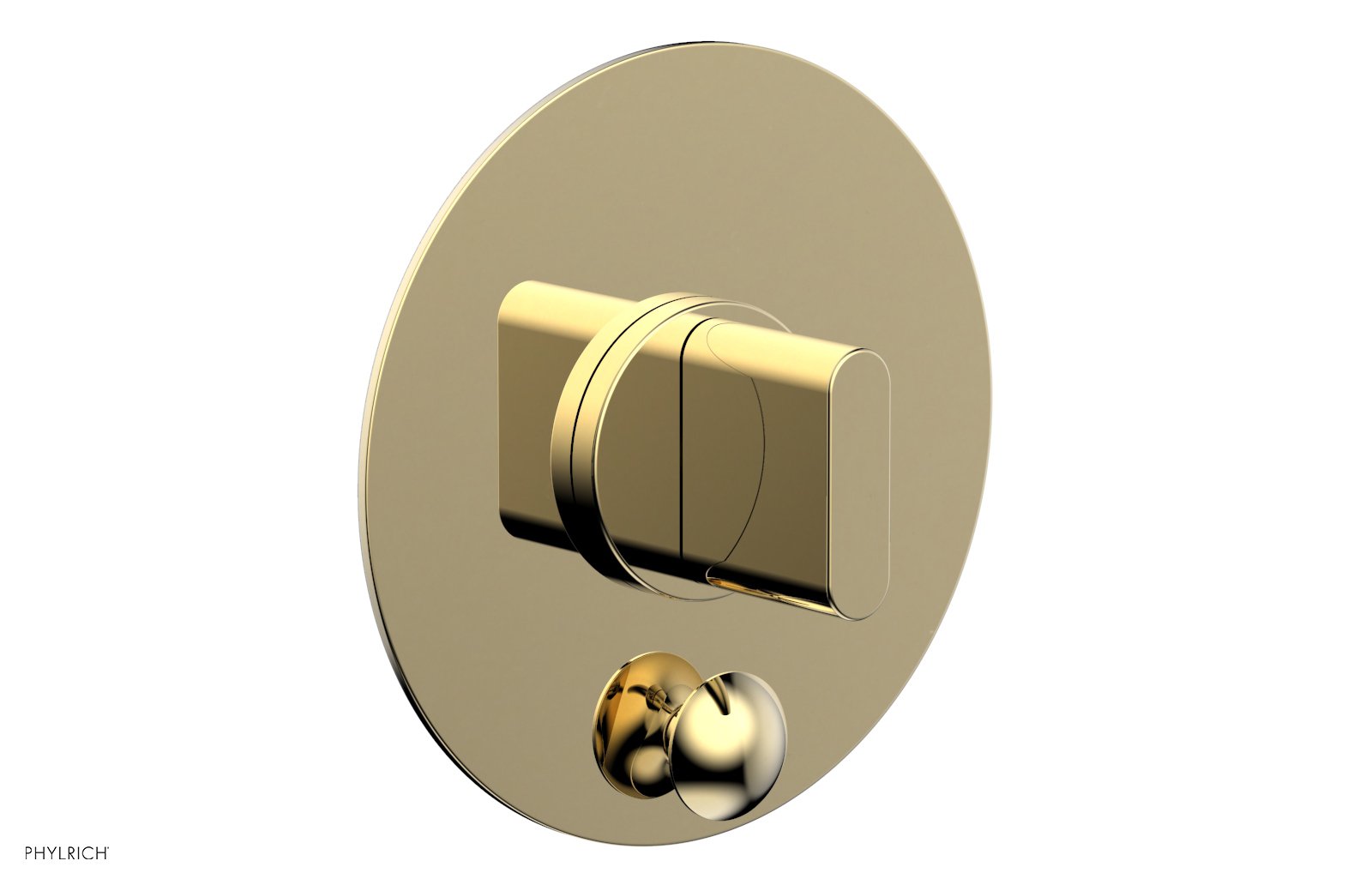 Phylrich ROND Pressure Balance Shower Plate with Diverter and Handle Trim Set