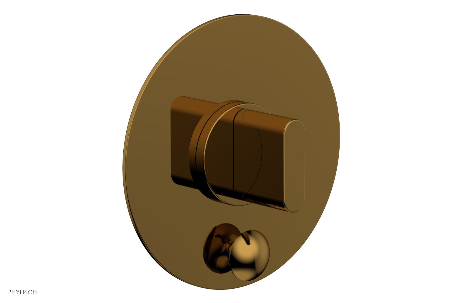 Phylrich ROND Pressure Balance Shower Plate with Diverter and Handle Trim Set