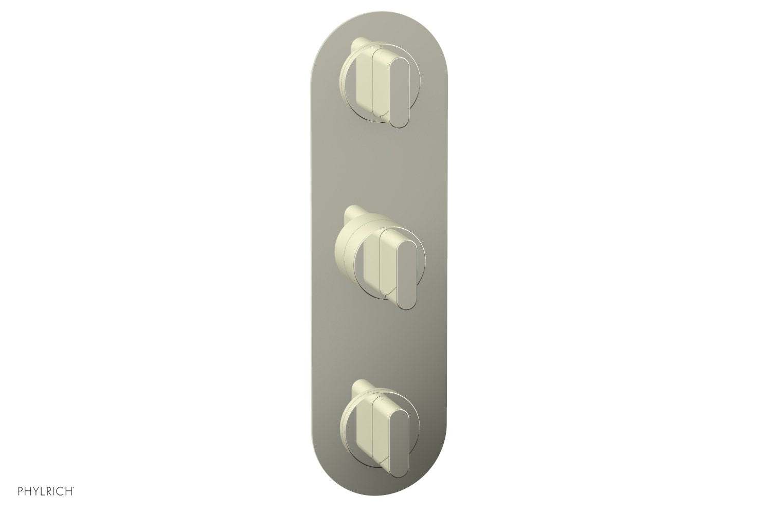 Phylrich ROND 1/2" Thermostatic Valve with Two Volume Control, Blade Handles